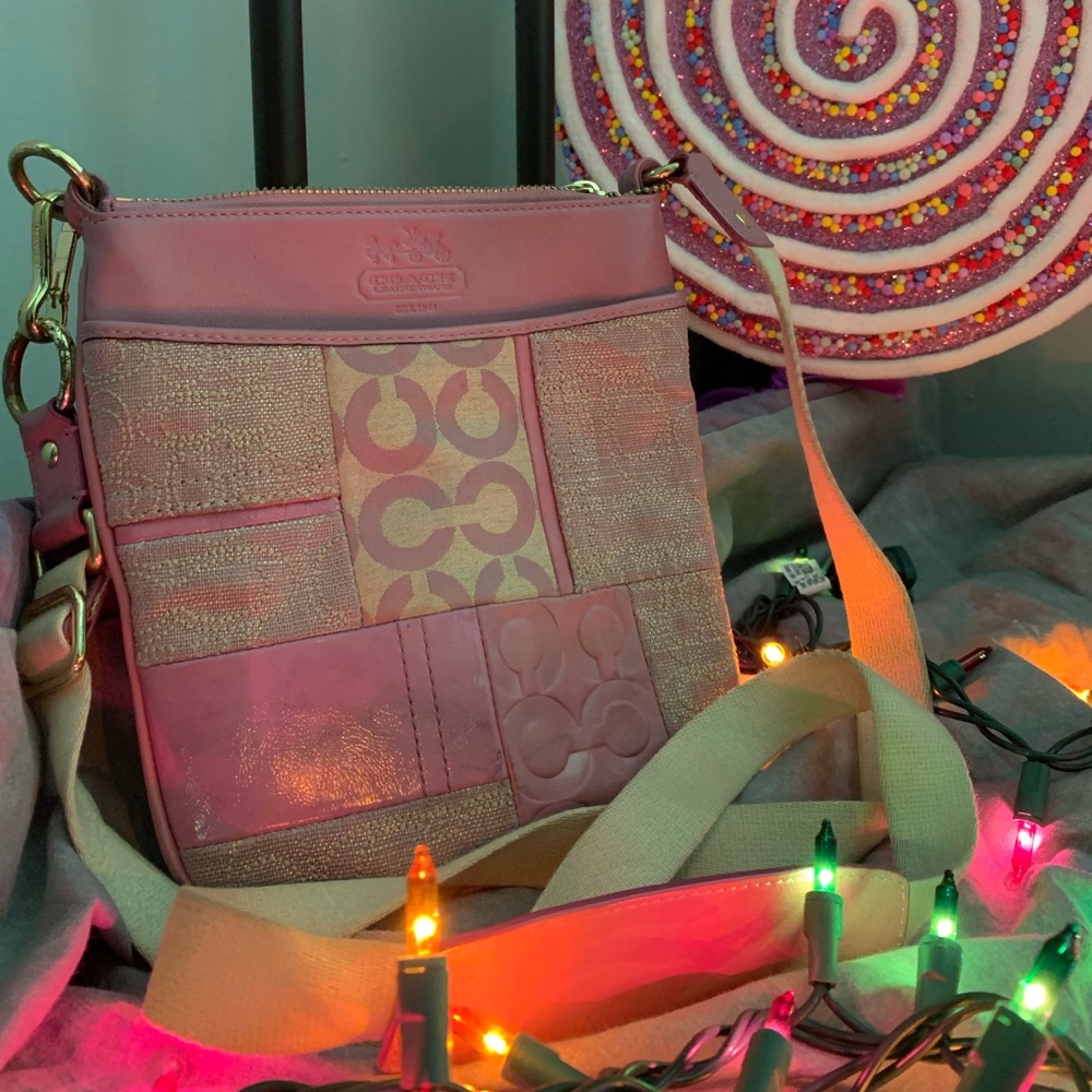 Pink Coach Cross-Body Purse 💕